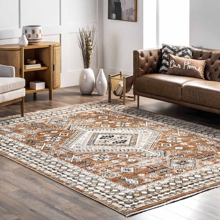 Nuloom Vanesa Transitional Medallion Fringe Area Rug 6ft 7in x 10ft 2in BDSN17A-6709